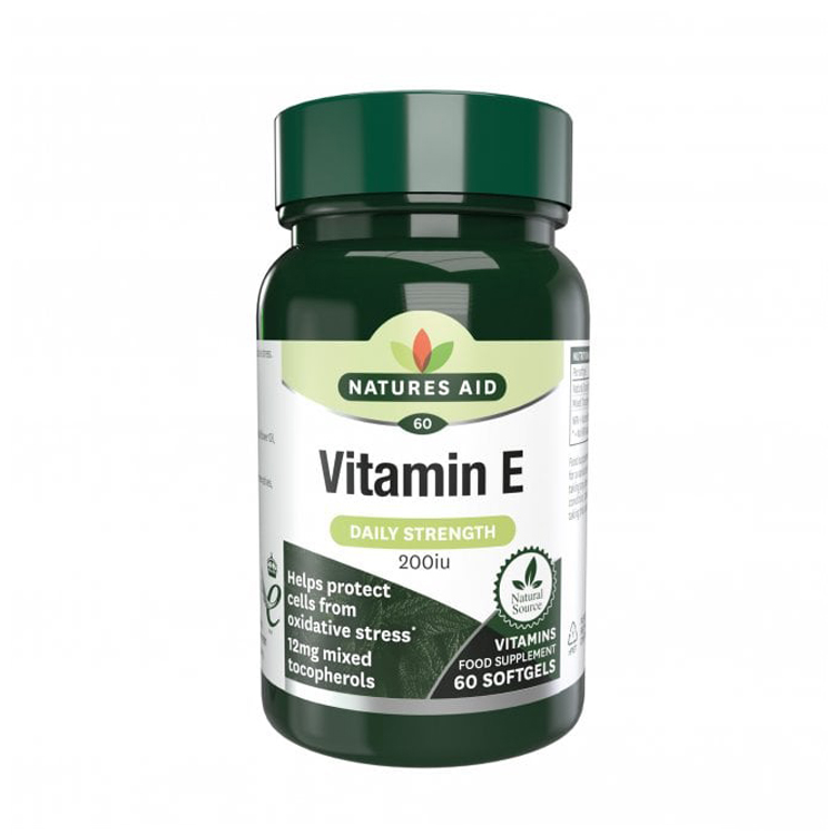 Natures Aid Vitamin E 200iu 60 caps